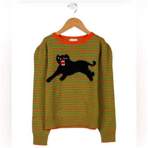 light wool sweater gucci panther|gucci wool boucle sweater.